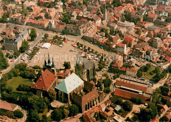 ERFURT  CITY Fliegeraufnahme Domplatz Mariendom Pfarrkirche