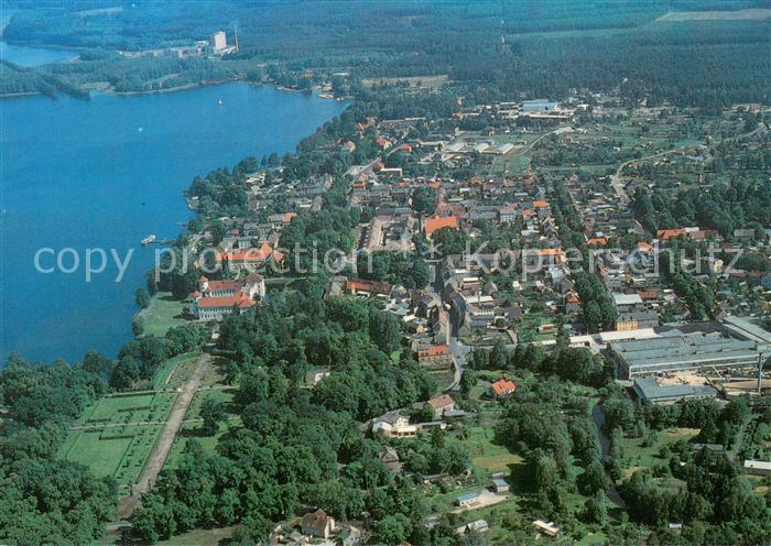 Rheinsberg Fliegeraufnahme mit Schloss Grienericksee