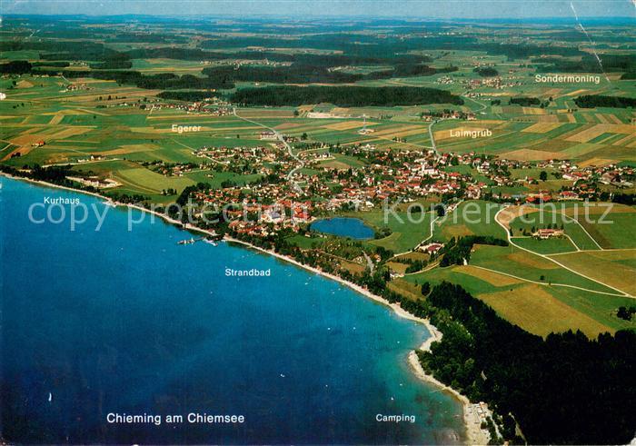 Chieming Chiemsee Fliegeraufnahme