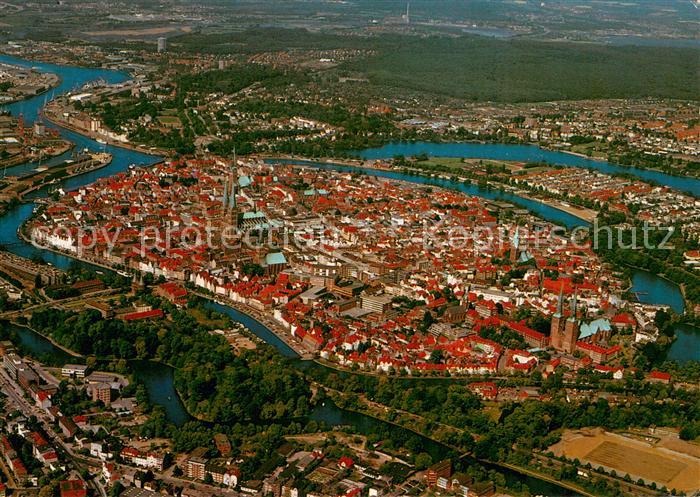 LueBECK  CITY Fliegeraufnahme Hansestadt