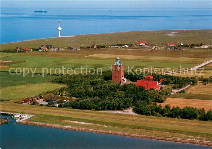 Neuwerk Cuxhaven Nordseebad Fliegeraufnahme mit Leuchtturm Nordseeinsel