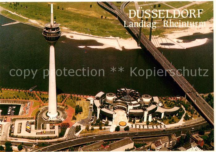 DuessELDORF  CITY Fliegeraufnahme Landtag mit Fernmeldeturm