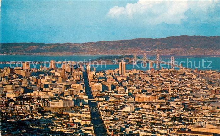 San Francisco California The City by the Golden Gate as seen from Twin Peaks Mar