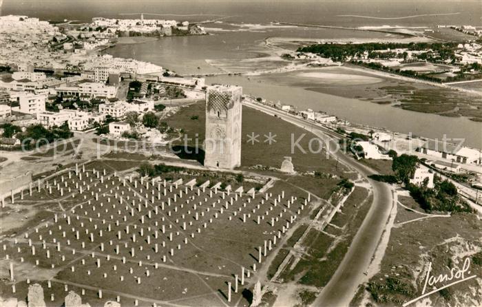 Rabat Marokko Vue aerienne La Tour Hassan