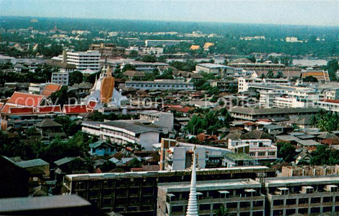 Bangkok View of Wat In temple taken from Air pl
