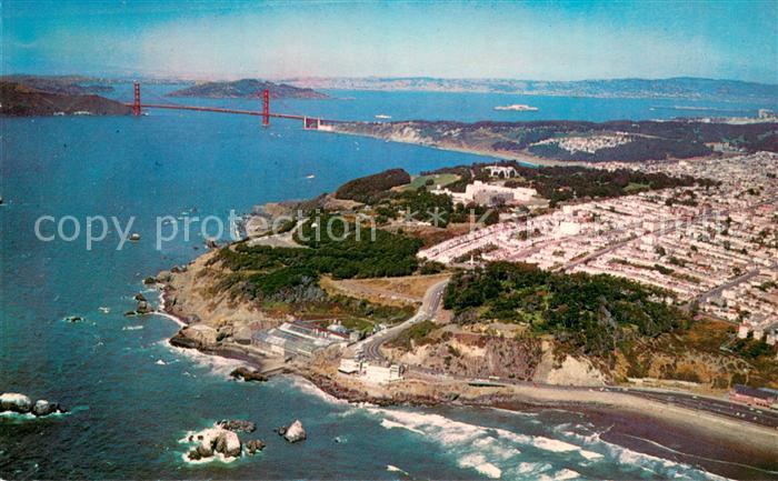 San Francisco California Golden Gate Bridge Air view