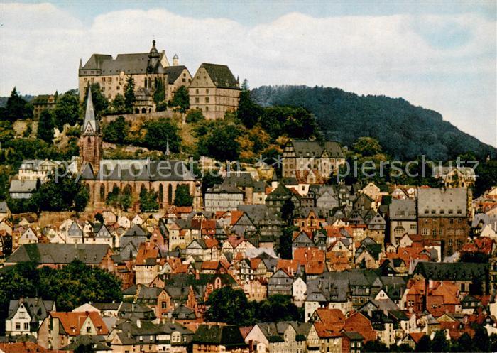 Marburg Lahn Panorama mit Schloss