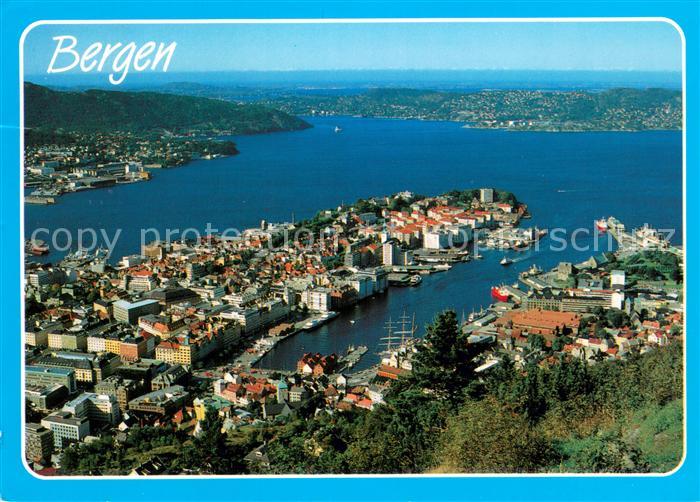 Bergen Norwegen Fliegeraufnahme