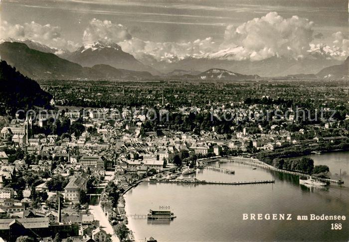 Bregenz Bodensee Fliegeraufnahme