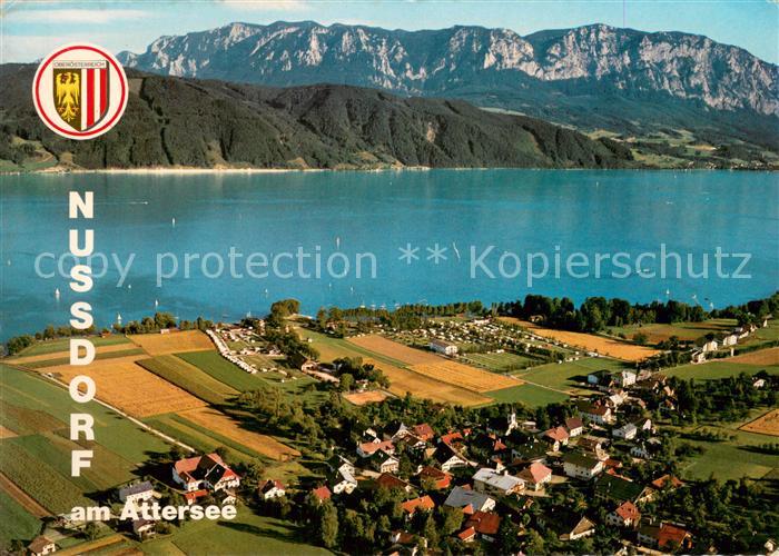 Nussdorf Attersee Naturbadestrand Camping Minigolf Fliegeraufnahme