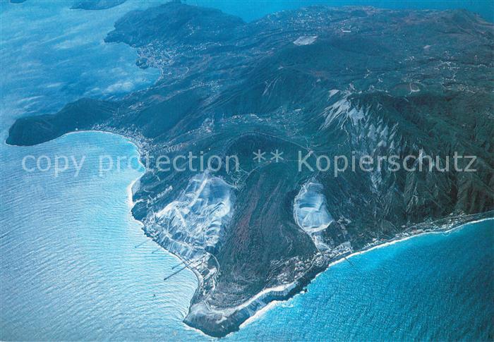 Eolie Particolare aereo con le Cave di Pornice in evidenza