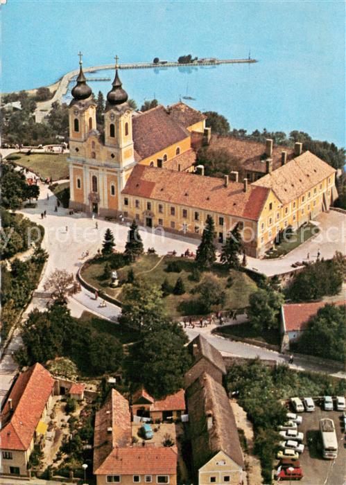 Tihany Fliegeraufnahme mit der Abteikirche