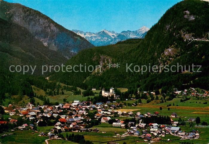 Mauterndorf Fliegeraufnahme mit Radstaedter Tauern