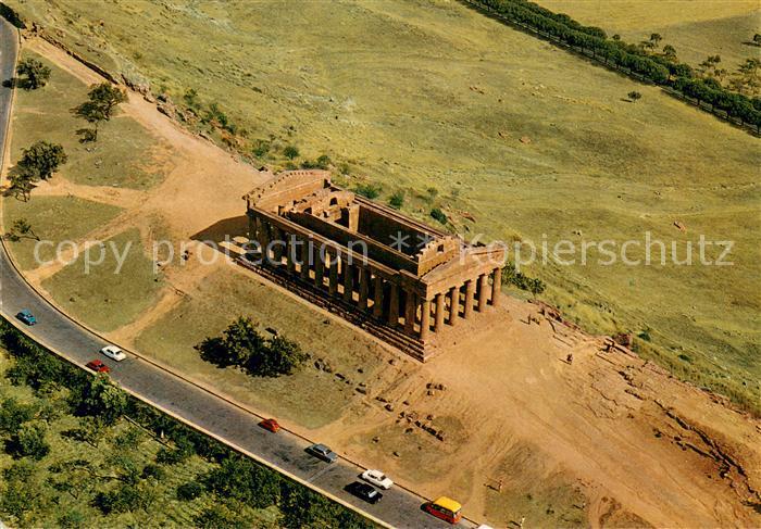 Agrigento Tempio della Concordia il tempio F Fliegeraufnahme