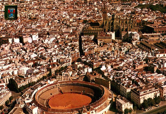 Sevilla Andalucia Vista aereo y Plaza de Toros