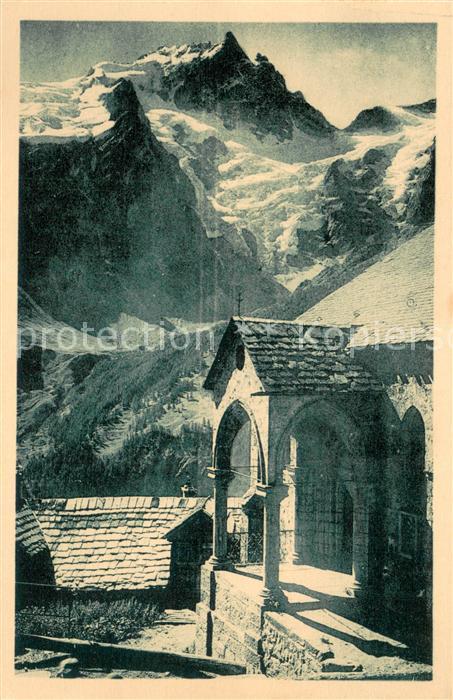 La Grave Mont la Meije Glaciers Alpes vue de la Chapelle des Terrasses