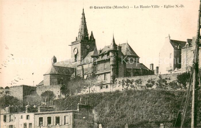 Granville Manche La haute ville Eglise Notre Dame