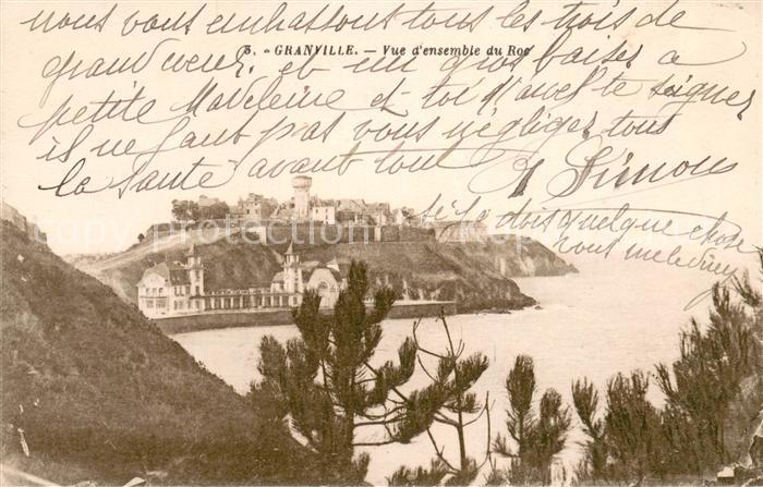 Granville Manche Vue d ensemble du roc