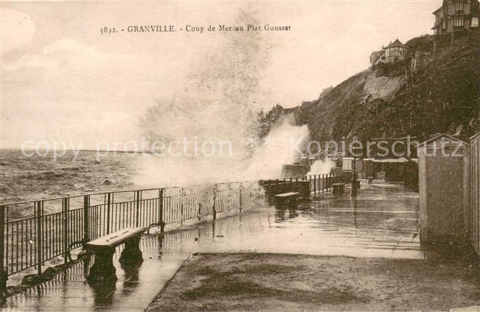 Granville Manche Coup de mer au Plat Gousset