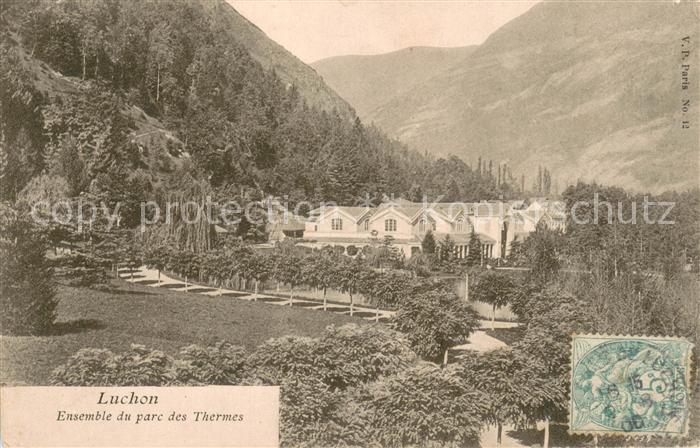 Luchon Haute-Garonne Ensemble du parc des thermes