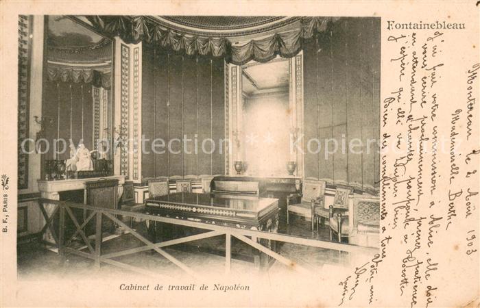 Fontainebleau Seine et Marne Cabinet de travail de Napoléon