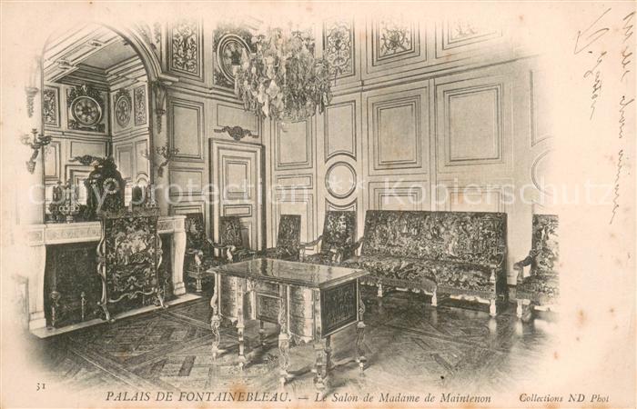Fontainebleau Seine et Marne Palais de Fontainebleau Salon de Madame de Mainteno