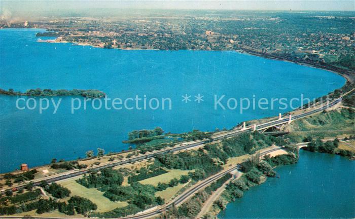 Hamilton Ontario Aerial view of the Eastern approach to Hamilton Bridges Bay