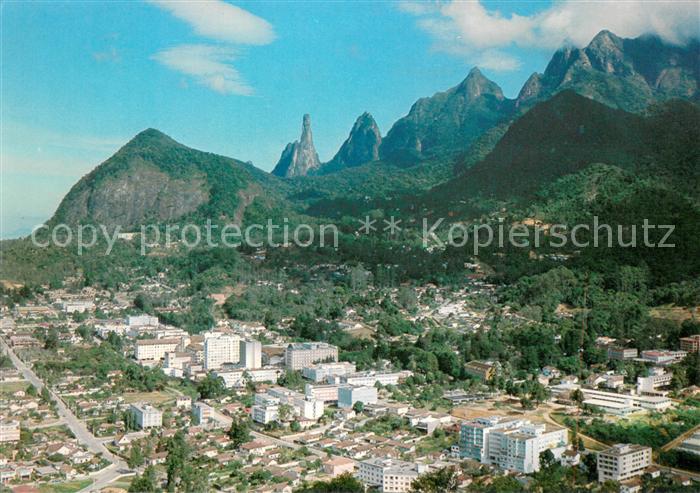 Teresópolis A cidade mais alta do estado do Rio de Janeiro vista aerea com Dedo