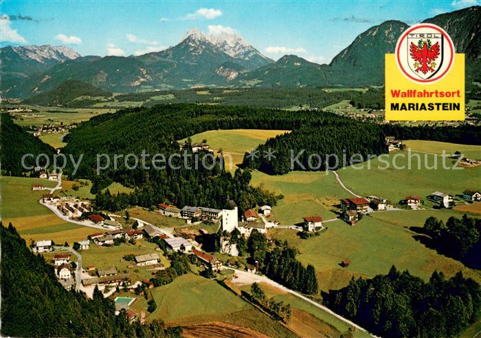 Mariastein Tirol Wallfahrtsort Schloss Alpenpanorama Fliegeraufnahme