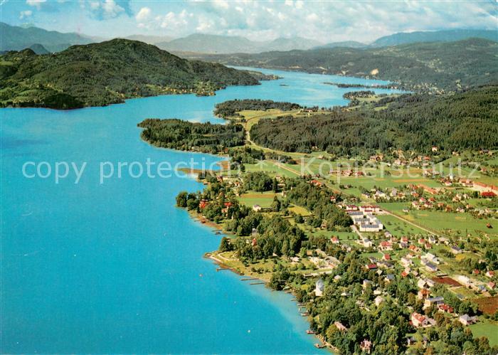 Krumpendorf Woerthersee Alpenseebad Fliegeraufnahme