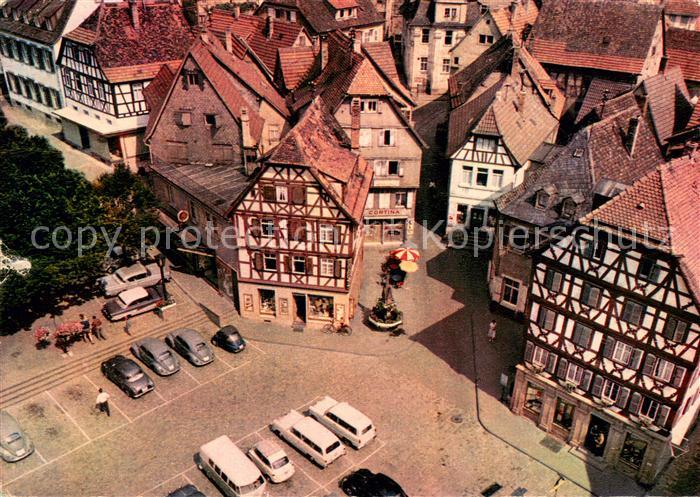 Mosbach Baden Altstadt Fachwerkhaeuser Fliegeraufnahme