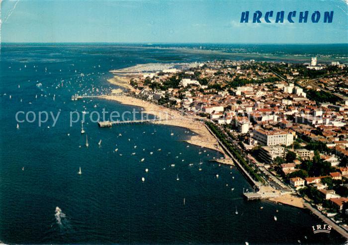 Arcachon 33 Les plages le port et la ville vus du ciel