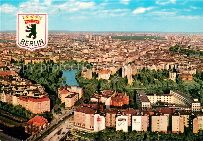 BERLIN  CITY Panorama Blick vom Funkturm Wappen
