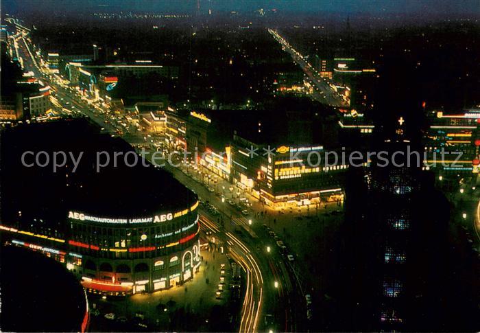 BERLIN  CITY Blick vom Europa Center auf City und Kurfuerstendamm Nachtaufnahme