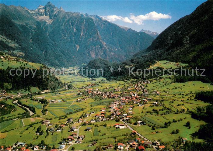 Sautens Panorama Blick zum Acherkogl oetztaler Alpen Fliegeraufnahme