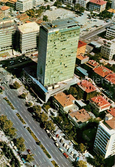 Kizilay Skyscraper at the Kizilay Square aerial view