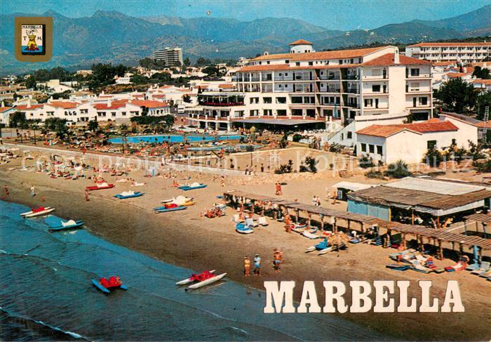 Marbella Andalucia Urbanización Pinomar Playa vista aérea