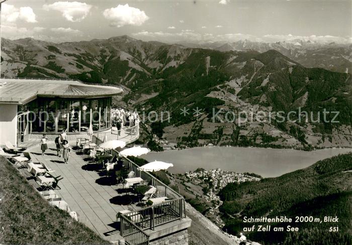 Zell See Berghaus Restaurant Schmittenhoehe Hohe Tauern Fernsicht Alpenpanorama