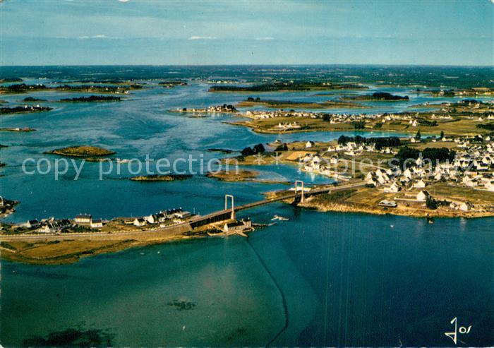 Belz La rivière d Etel et Pont Lorois vue aérienne