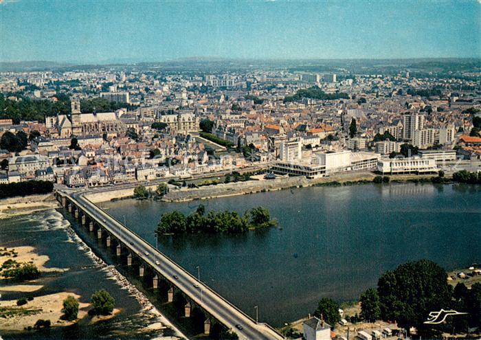 Nevers 58 Vue aérienne Pont sur la Loire