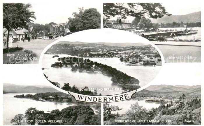 Windermere Applethwaite Prom and Old England Hotel Bowness and Belle Isle Bownes
