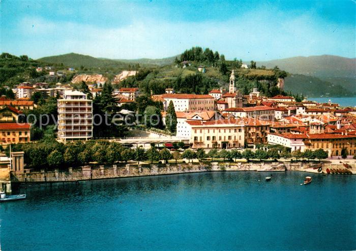 Arona Lago Maggiore Fliegeraufnahme