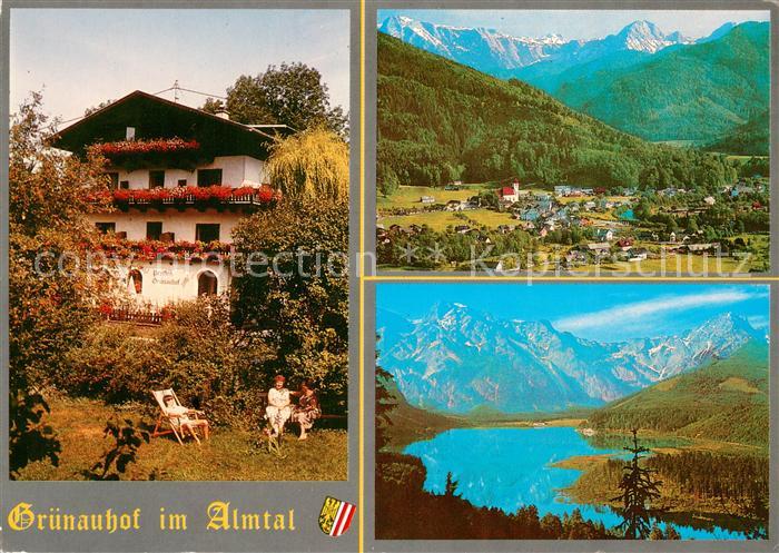 Gruenau Almtal Gruenauhof im Almtal Panorama
