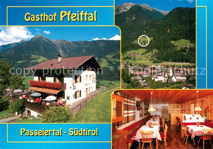 St Martin Passeier Gasthof Pfeiftal Gaststube Panorama