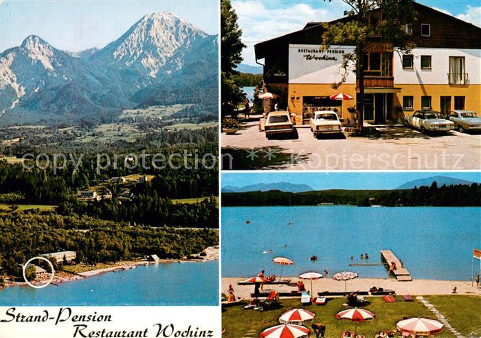 Faak am See Finkenstein Panorama Strand Pension Restaurant Wochinz Strandbad