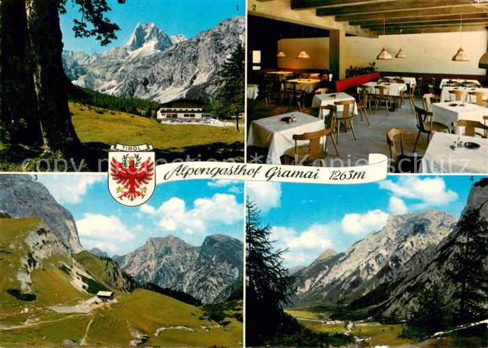 Gramaialm Alpengasthof Gramai Speisesaal Lamsenspitze Rappenspitze Drist K
