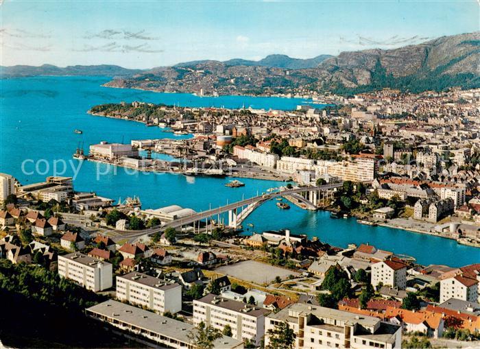 Bergen Norwegen Fliegeraufnahme