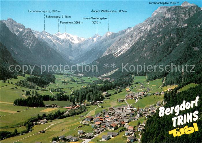 Trins Innsbruck im Gschnitztal Fliegeraufnahme mit Pfarrkirche St Georg