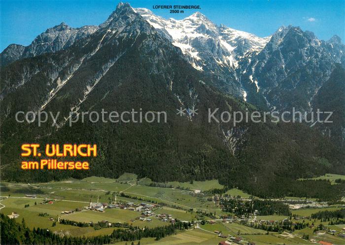 St Ulrich Pillersee Fliegeraufnahme mit Loferer Steinberge