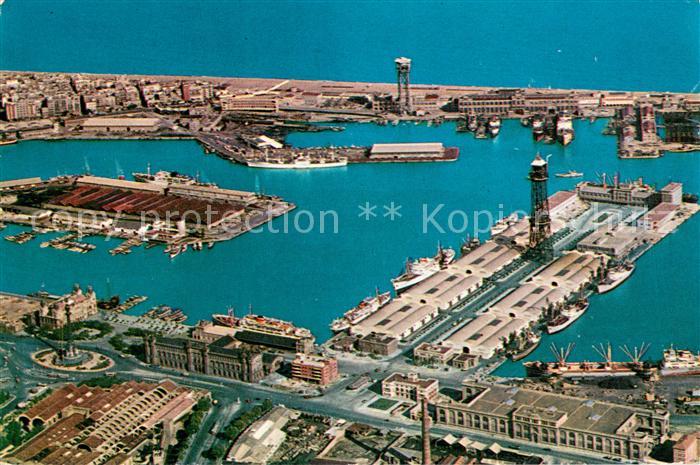 Barcelona Cataluna El puerto Vista aerea